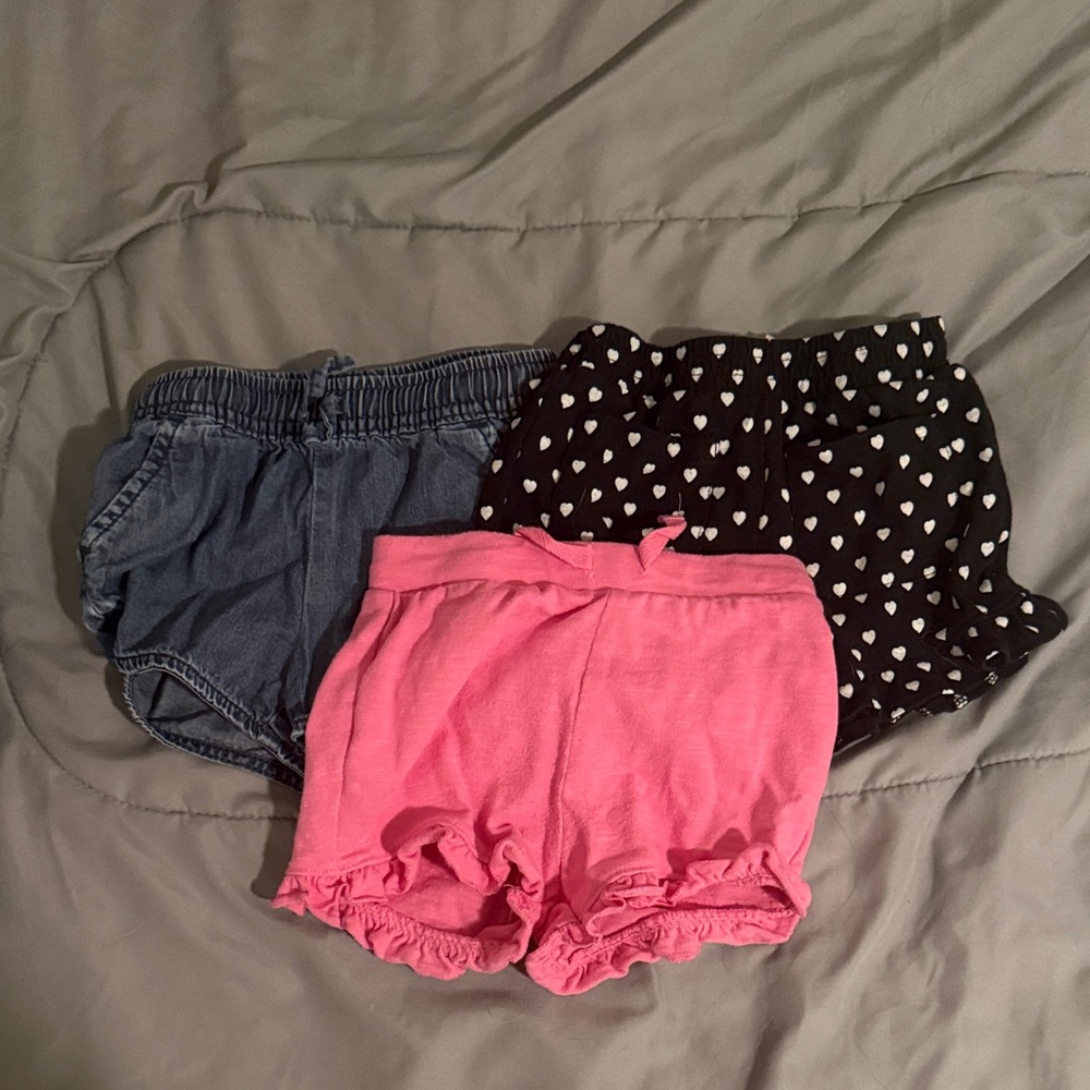 Great Condition! Set of 3 Girls Shorts, 18 Months